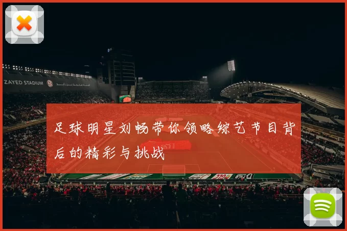 足球明星刘畅带你领略综艺节目背后的精彩与挑战